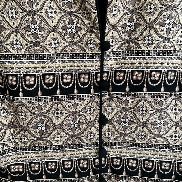 Vintage Adrianna papell silk patterned button jacket - Picture 3 of 4